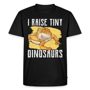 I raise tiny dinosaurs on Bearded Dragon - Men's Premium Organic T-Shirt - black - Front - Nico (187cm)