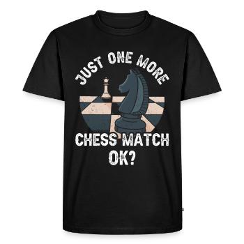 Une seule partie d’échecs de plus Ok Chess Chess Club - T-shirt Premium bio Homme - noir - Devant - Nico (187cm)