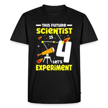 Ce futur scientifique est 4 laissez-vous - T-shirt Premium bio Homme - noir - Devant - Nico (187cm)