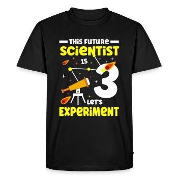 Ce futur scientifique est 3 Let - T-shirt Premium bio Homme - noir - Devant - Nico (187cm)