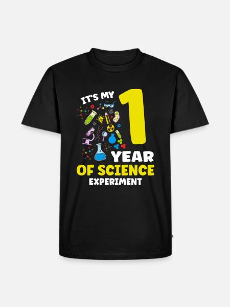 Es Ist Mein 1-jähriger - Männer Premium Bio T-Shirt - Schwarz