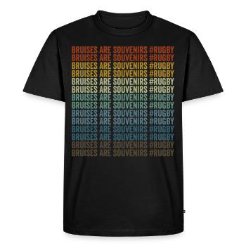 Les ecchymoses sont des souvenirs #Rugby joueurs de rugby - T-shirt Premium bio Homme - noir - Devant - Nico (187cm)