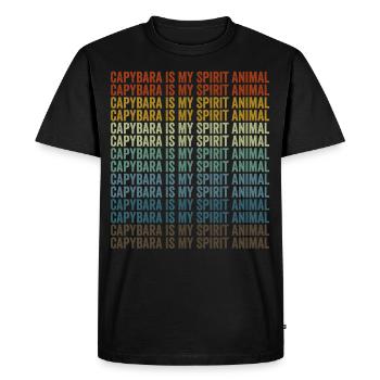 Capybara est mon animal spirituel Capybara - T-shirt Premium bio Homme - noir - Devant - Nico (187cm)