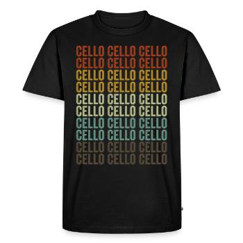Violoncelle Violoncelle Violoncelliste Joueur - T-shirt Premium bio Homme - noir - Devant - Nico (187cm)