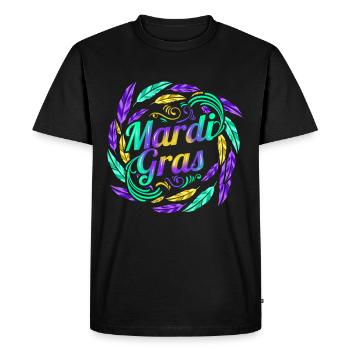 Lettrage dans un cercle Circule De Plumes Pour - T-shirt Premium bio Homme - noir - Devant - Nico (187cm)
