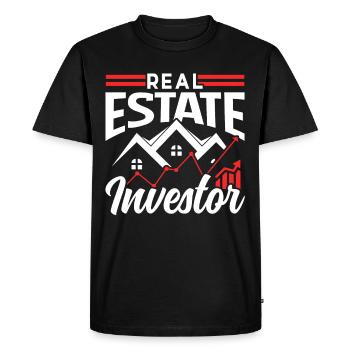 Investisseur immobilier Investisseur immobilier Investisseur immobilier - T-shirt Premium bio Homme - noir - Devant - Nico (187cm)