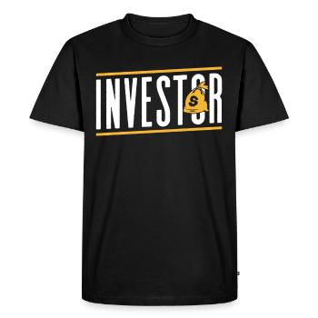 Investisseurs Investir Financier Investisseur Investir - T-shirt Premium bio Homme - noir - Devant - Nico (187cm)