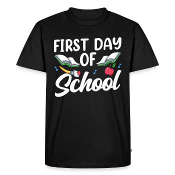 First day of school Back to school Back to school - Men's Premium Organic T-Shirt - black - Front - Nico (187cm)