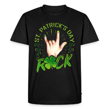 Sign Of The Horns Hand Logo Rock Music St - Men's Premium Organic T-Shirt - black - Front - Nico (187cm)