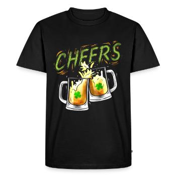 Encouragez les bières et les trèfles pour la Saint-Patrick - T-shirt Premium bio Homme - noir - Devant - Nico (187cm)