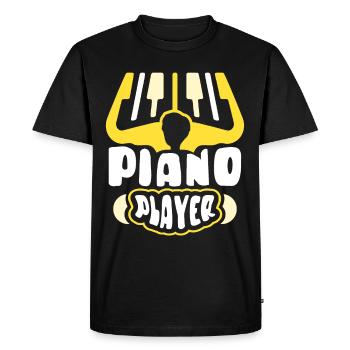 Piano player Piano Piano musician - Men's Premium Organic T-Shirt - black - Front - Nico (187cm)
