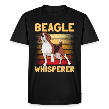 Beagle Whisperer Lover Puppy Beagles Dog - T-shirt Premium bio Homme - noir - Devant - Nico (187cm)