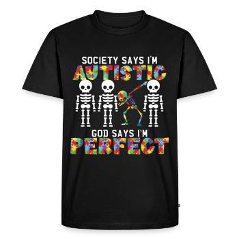 Autism Awareness Movement Special Education Ges - Men's Premium Organic T-Shirt - black - Front - Nico (187cm)