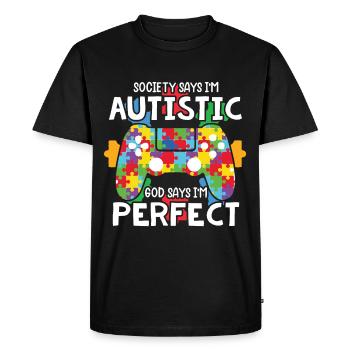Special Education Awareness Movement Autism G - Men's Premium Organic T-Shirt - black - Front - Nico (187cm)