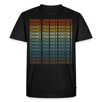 Canalisez votre Winston C intérieur Winston C - T-shirt Premium bio Homme - noir - Devant - Nico (187cm)