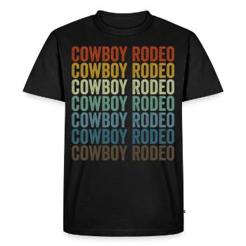 Cowboy Rodeo Rodeo Western Country Bull Rider - Men's Premium Organic T-Shirt - black - Front - Nico (187cm)