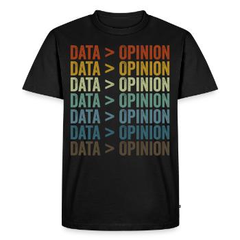 Statistiques sur les données > les opinions Scientifiques des données - T-shirt Premium bio Homme - noir - Devant - Nico (187cm)
