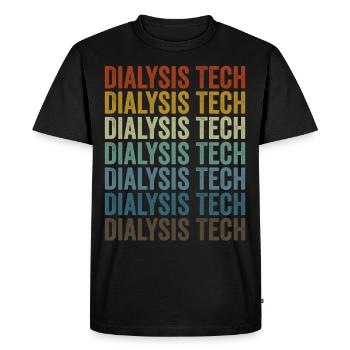 Technicien en dialyse Technicien en dialyse Impression Léopard - T-shirt Premium bio Homme - noir - Devant - Nico (187cm)