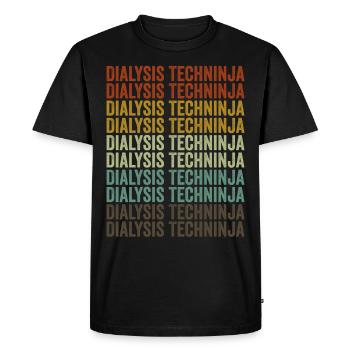 Technicien en dialyse Ninja Technicien en dialyse Ninja - T-shirt Premium bio Homme - noir - Devant - Nico (187cm)
