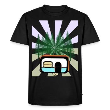 Caravan Camper Trailer Trailer Nature lover Eco - Men's Premium Organic T-Shirt - black - Front - Nico (187cm)