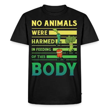 No animals were harmed in feeding of this Body - Men's Premium Organic T-Shirt - black - Front - Nico (187cm)