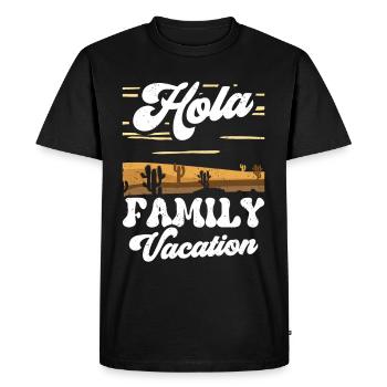 Hola Family Holiday Family Family Holidays - Men's Premium Organic T-Shirt - black - Front - Nico (187cm)
