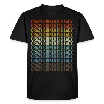 Cochon d’Inde fou Lady Meerschweinchen-Dame - T-shirt Premium bio Homme - noir - Devant - Nico (187cm)