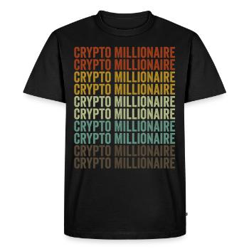 Crypto Millionaire Bitcoin Cryptocurrency - Men's Premium Organic T-Shirt - black - Front - Nico (187cm)