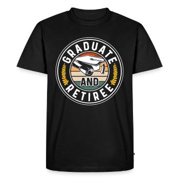 Graduates and pensioners graduated graduation ceremony - Men's Premium Organic T-Shirt - black - Front - Nico (187cm)