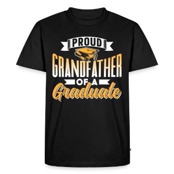 Fier grand-père d’un diplômé - T-shirt Premium bio Homme - noir - Devant - Nico (187cm)