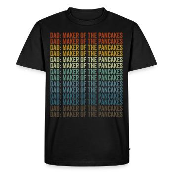 Papa : fabricant de crêpes papa - T-shirt Premium bio Homme - noir - Devant - Nico (187cm)