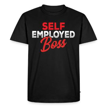 Self-employed boss Self-employed Freelancer - Men's Premium Organic T-Shirt - black - Front - Nico (187cm)