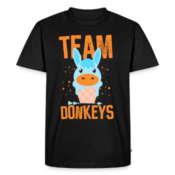 Team Donkey Lovers Farm Animal Cute - T-shirt Premium bio Homme - noir - Devant - Nico (187cm)