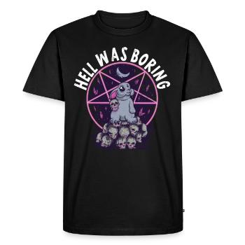 Satan Beelzebub Devil Gothic Pentagram Mystical - Men's Premium Organic T-Shirt - black - Front - Nico (187cm)
