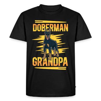 Doberman Grandpa Dog Owner Gift - Men's Premium Organic T-Shirt - black - Front - Nico (187cm)