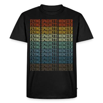 Flying Spaghetti Monster Flying Spaghettimo - T-shirt Premium bio Homme - noir - Devant - Nico (187cm)