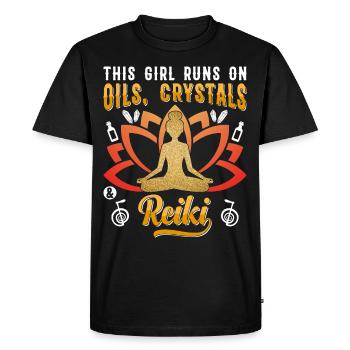 Praticiens de Reiki & Maître Reiki - T-shirt Premium bio Homme - noir - Devant - Nico (187cm)