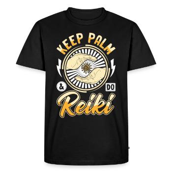 Praticiens de Reiki & Maître Reiki - T-shirt Premium bio Homme - noir - Devant - Nico (187cm)