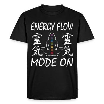 Praticiens de Reiki & Maître Reiki - T-shirt Premium bio Homme - noir - Devant - Nico (187cm)