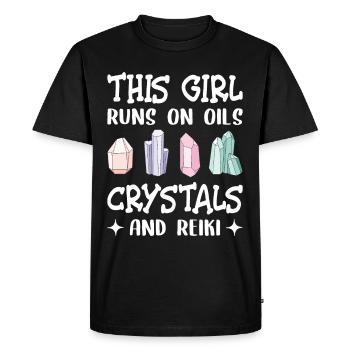 Praticiens de Reiki & Maître Reiki - T-shirt Premium bio Homme - noir - Devant - Nico (187cm)