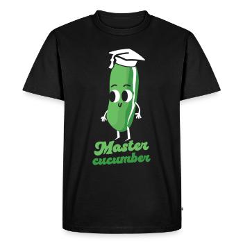 Master Concombre Végétarien Légumes Légumes Végétaliens - T-shirt Premium bio Homme - noir - Devant - Nico (187cm)