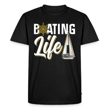 Boating Life Ship Boat Yacht Sailboat - Men's Premium Organic T-Shirt - black - Front - Nico (187cm)
