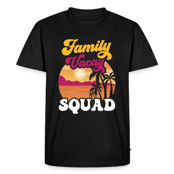 Family Holidays Squad Family Family Holidays - Men's Premium Organic T-Shirt - black - Front - Nico (187cm)