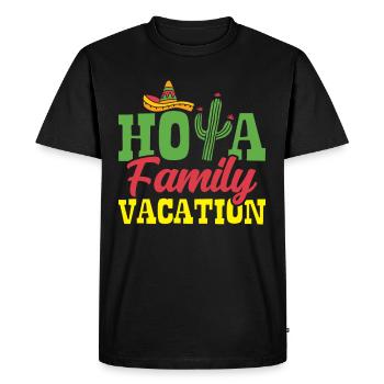 Hola Family Holiday Vacances en famille Vacances en famille - T-shirt Premium bio Homme - noir - Devant - Nico (187cm)