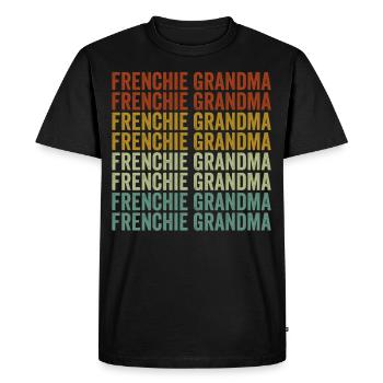 Frenchie Grandma Bulldog Lovers French Bull - Men's Premium Organic T-Shirt - black - Front - Nico (187cm)