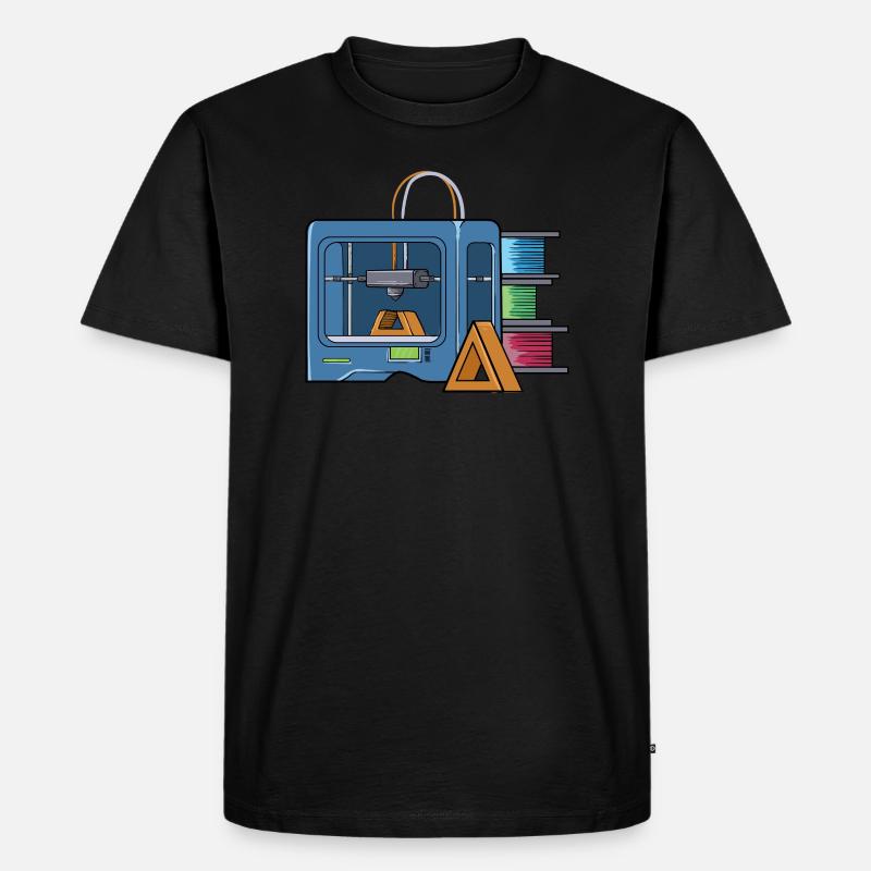 Impression 3D Impression CAD PLA Filament Impression 3D - T-shirt Premium bio Homme - noir
