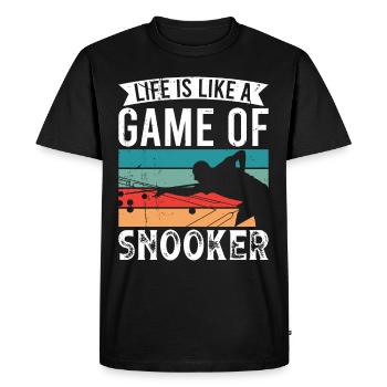 Billiards vie comme jeu de billard 8 billard - T-shirt Premium bio Homme - noir - Devant - Nico (187cm)