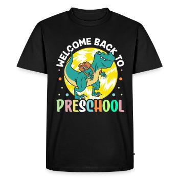Welcome Back to Preschool Back to School - Men's Premium Organic T-Shirt - black - Front - Nico (187cm)