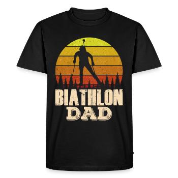 Biathlon Papa Biathlète Sport Biathlons Biathlète - T-shirt Premium bio Homme - noir - Devant - Nico (187cm)