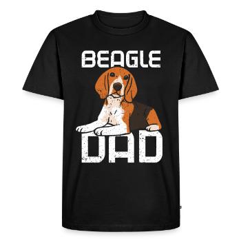 Beagle Papa Garçon Type Puppy Beagles Chien - T-shirt Premium bio Homme - noir - Devant - Nico (187cm)